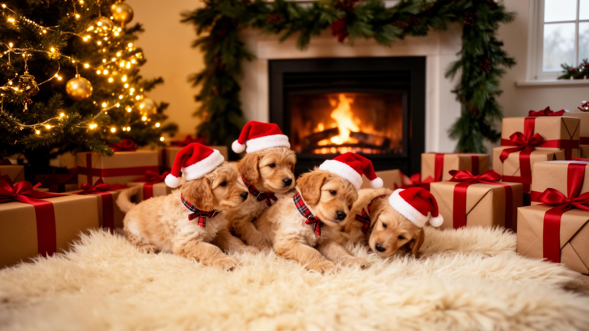 Festive Party with Puppies